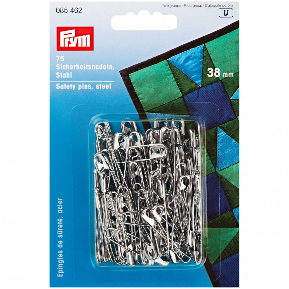Prym Safety Pins  Silver - per pack of 75