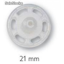 Prym Sew On Plastic Snap Fasteners Transparent - per pack of 1000