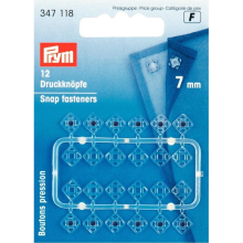 Prym Sew On Plastic Snap Fasteners Transparent - per pack of 12