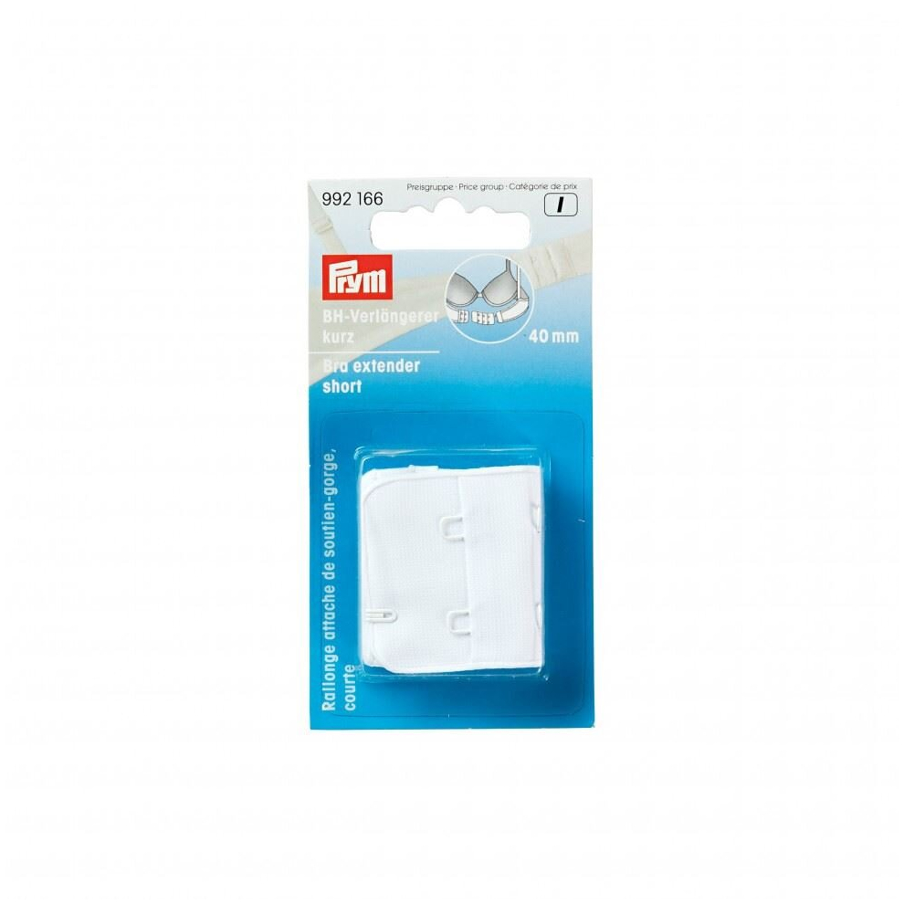 Prym Short Bra Extender  White - each