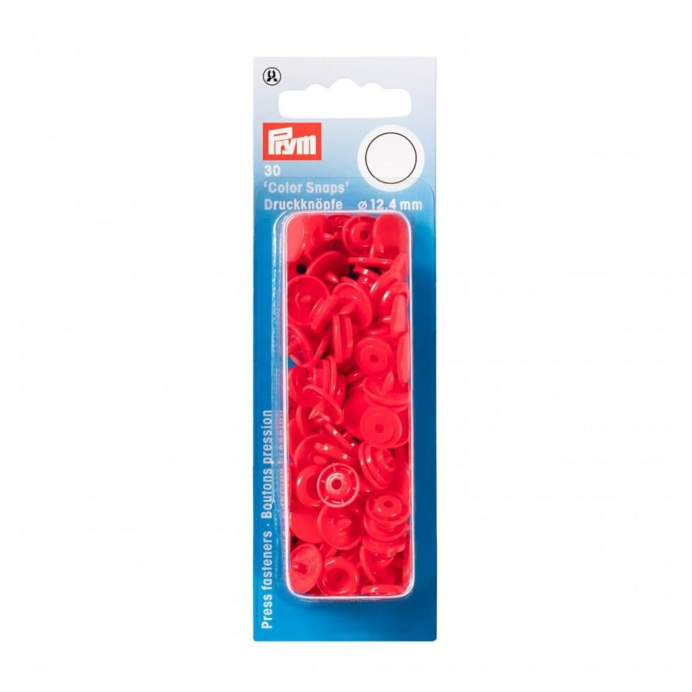 Prym Snaps Press Fasteners  Light Red - per pack of 30