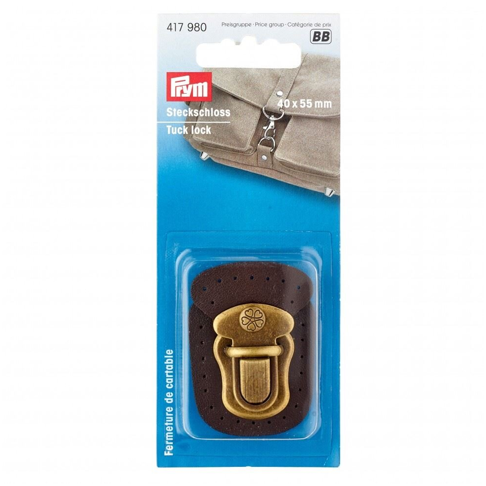 Prym Tuck Lock Bag Fastener Brown - Per Pack