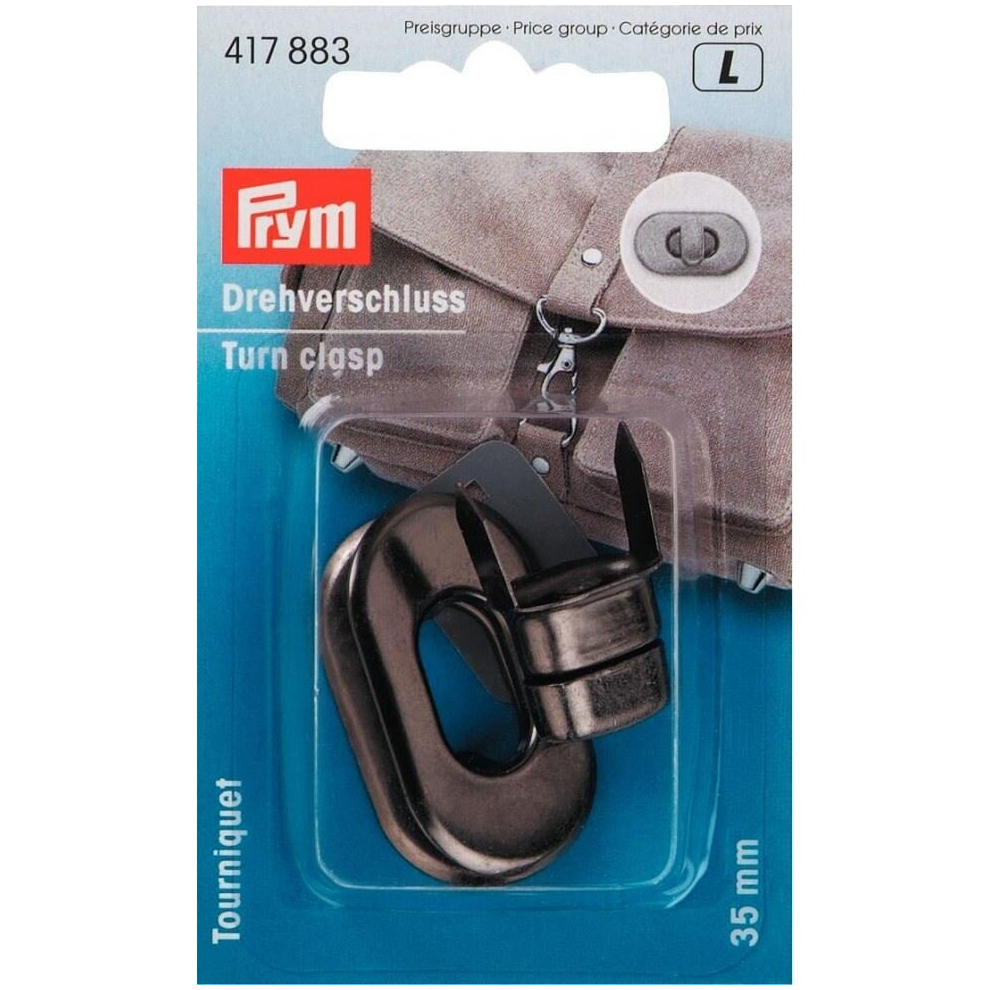 Prym Turn Bag Clasp Closure  Antique Silver - per pack