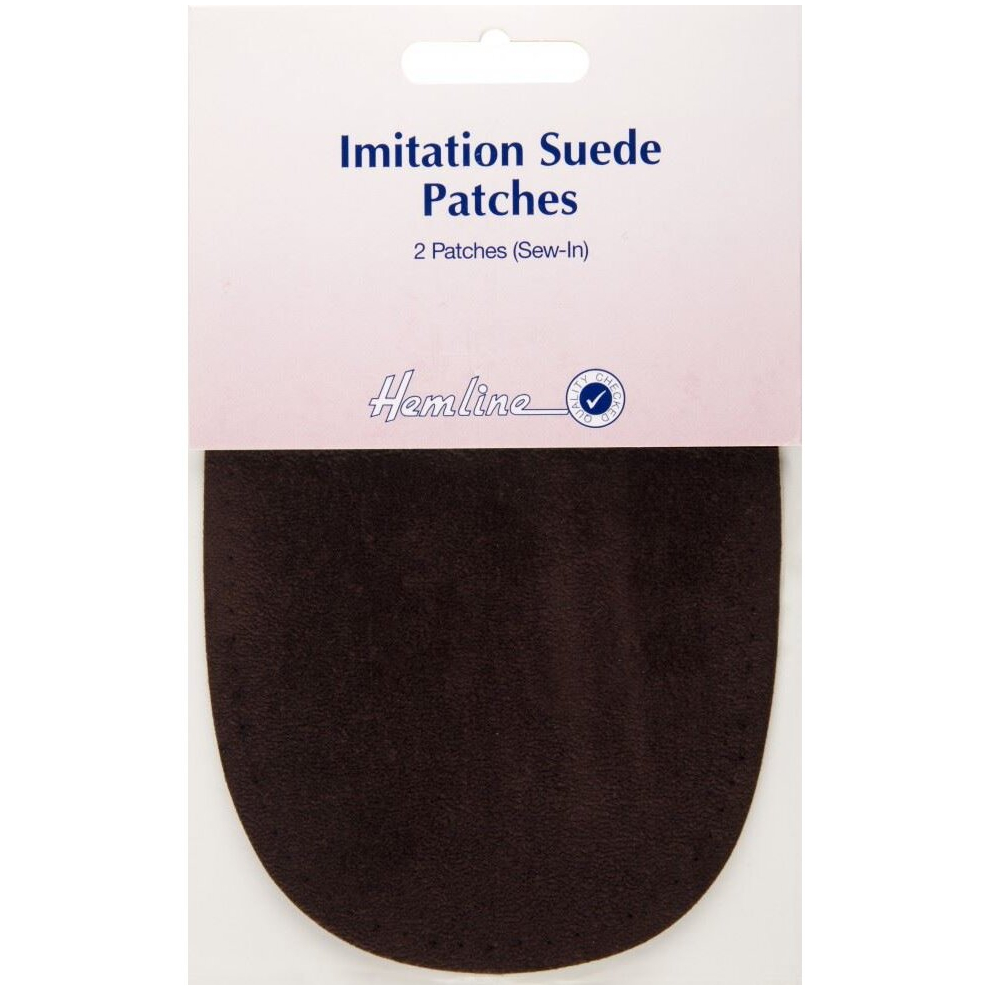 Hemline Brown Imitation Suede Patches Size 2