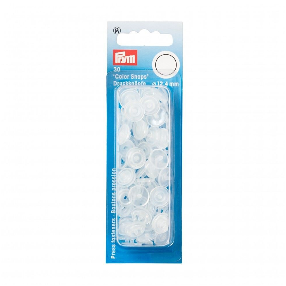 Prym Snaps Press Fasteners  Transparent Shiny - per pack of 30