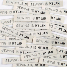 Kylie And The Machine Sewing Is My Jam Woven Labels - per pack of 8