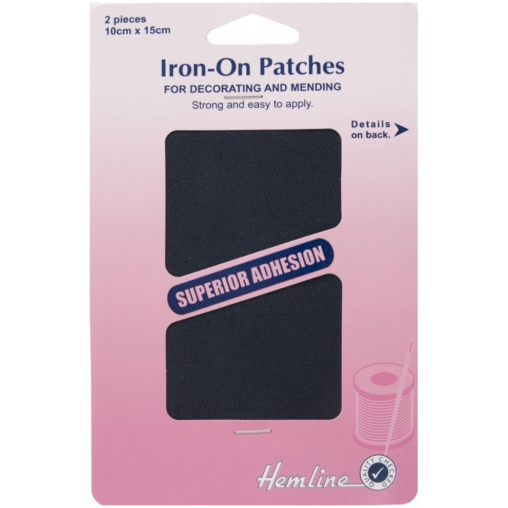 Hemline Cotton Twill Patches Navy