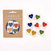 Kylie And The Machine I Love Linen Woven Labels - per pack of 8