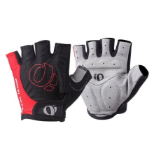 (Red, L) Half Finger Cycling Gloves Anti-Slip Anti-sweat Anti Shock Road Bike Gloves Bicycle Left-Right Hand Gloves