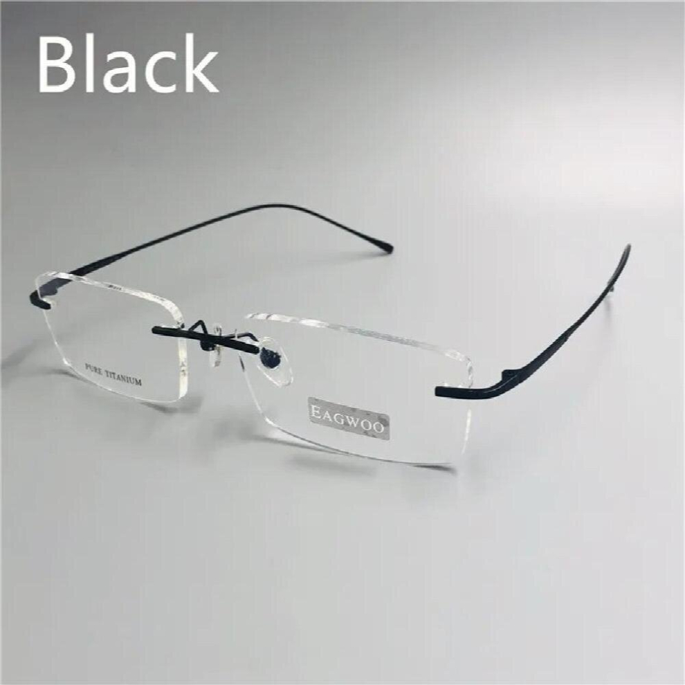 Multicoloured Pure Titanium Eyeglasses Rimless Optical Frame Prescription Spectacle Frameless Glasses For Wide Face With Long Temple 145Mm