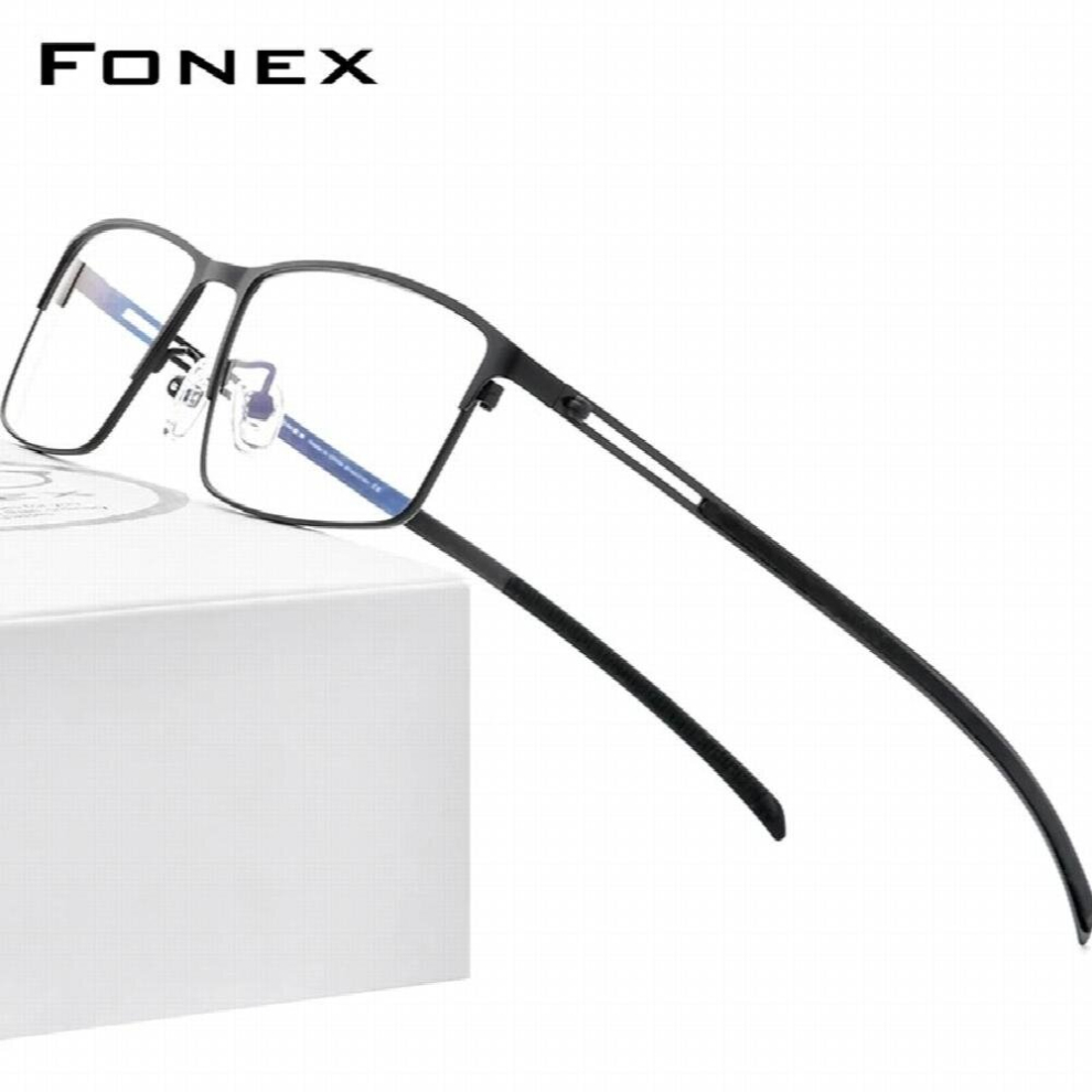 Multicoloured Titanium Alloy Glasses Frame Men Square Prescription Eyeglasses Myopia Optical Frames Screwless Eyewear F1010