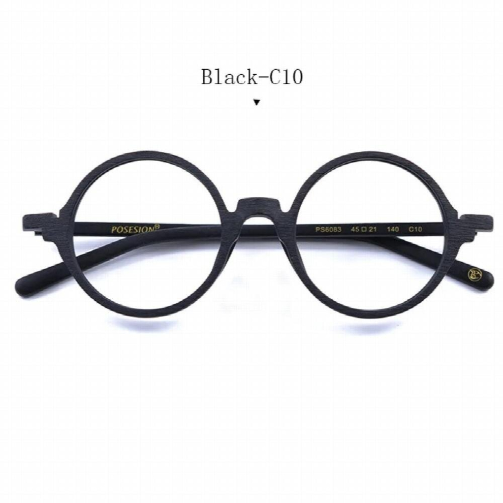 Vintage Retro Round Glasses Frames Men Wood Prescription Myopia Hyperopia Optical Eyeglasses Glasses Frame for Women-image-OPC-PCR6MY5-NEW