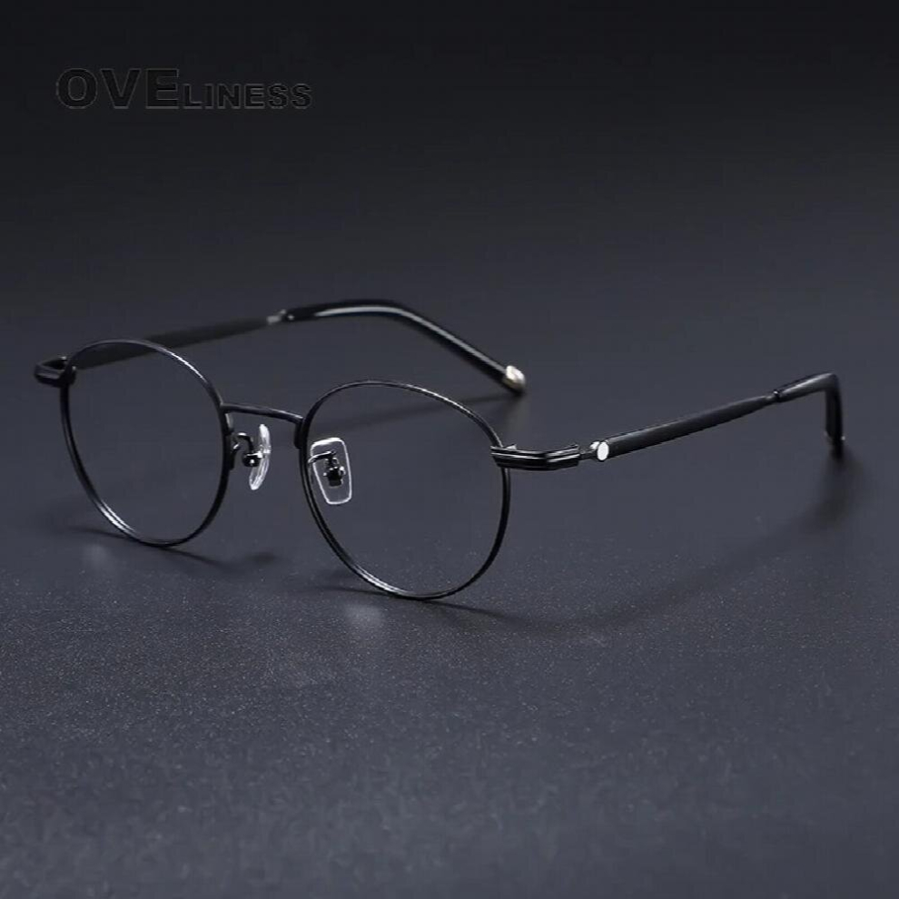 Small Round Eyeglass Frames Men Women Full 35mm Black Glasses Retro Eyewear US