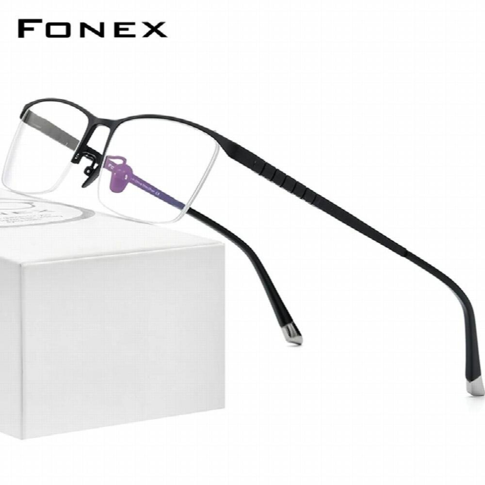 Pure Titanium Glasses Frame Men Square Eyewear Male Half Optical Myopia Prescription Eyeglasses Frames F85640