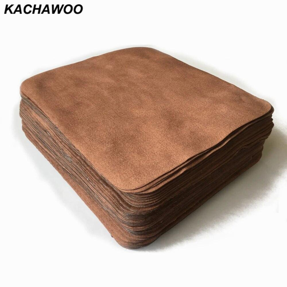 Brown,Multicoloured Kachawoo 100Pcs 175Mm X 145Mm Brown Glasses Cleaning Cloth Suede Customize Glasses Accessories Microfiber Cloth