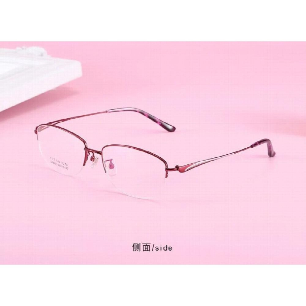 Multicoloured Vintage Half Rimless Eyeglasses Frame Optical Prescription Semi-Rim Glasses Frame For Womens Eyewear Female