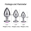 Anal Plug 3 Sizes Stainless Steel Crystal Anal Plug Removable Butt Plug Stimulator Anal Sex Toys 2