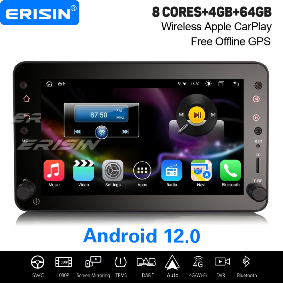 8-Core 4Gb+64Gb Android 12 Car Stereo Alfa Romeo 159 Sportwagon Brera Spider Dab+ Gps Radio Carplay Wifi Bluetooth 5.0 Obd2 737655236798