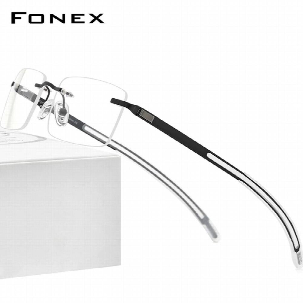 Multicoloured Rimless Glasses Frame Men Prescription Square Eyeglasses Frameless Silicone Screwless Myopia Optical Eyewear F1003