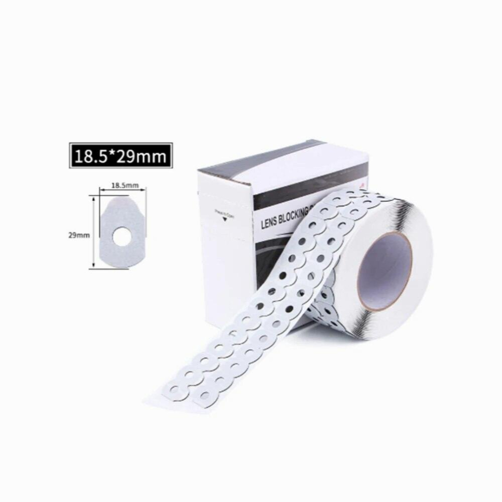 White 1000Pcs/Roll Eyeglasses Lens Edging Adhesive Blocking Pad Optical Accessories