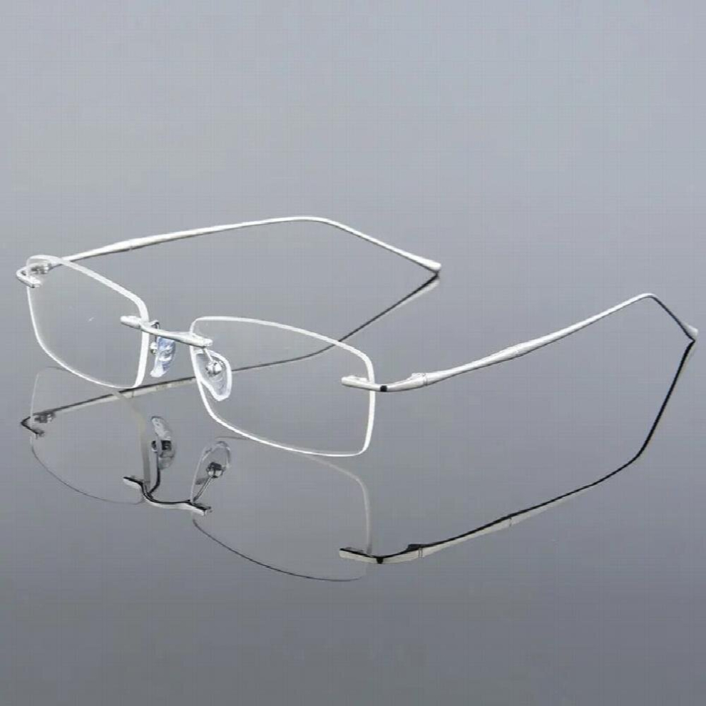 Multicoloured Reven Jate 632 Rimless Men Eyeglasses Frame Optical Prescription Glasses For Man Eyewear Rimless Spectacles