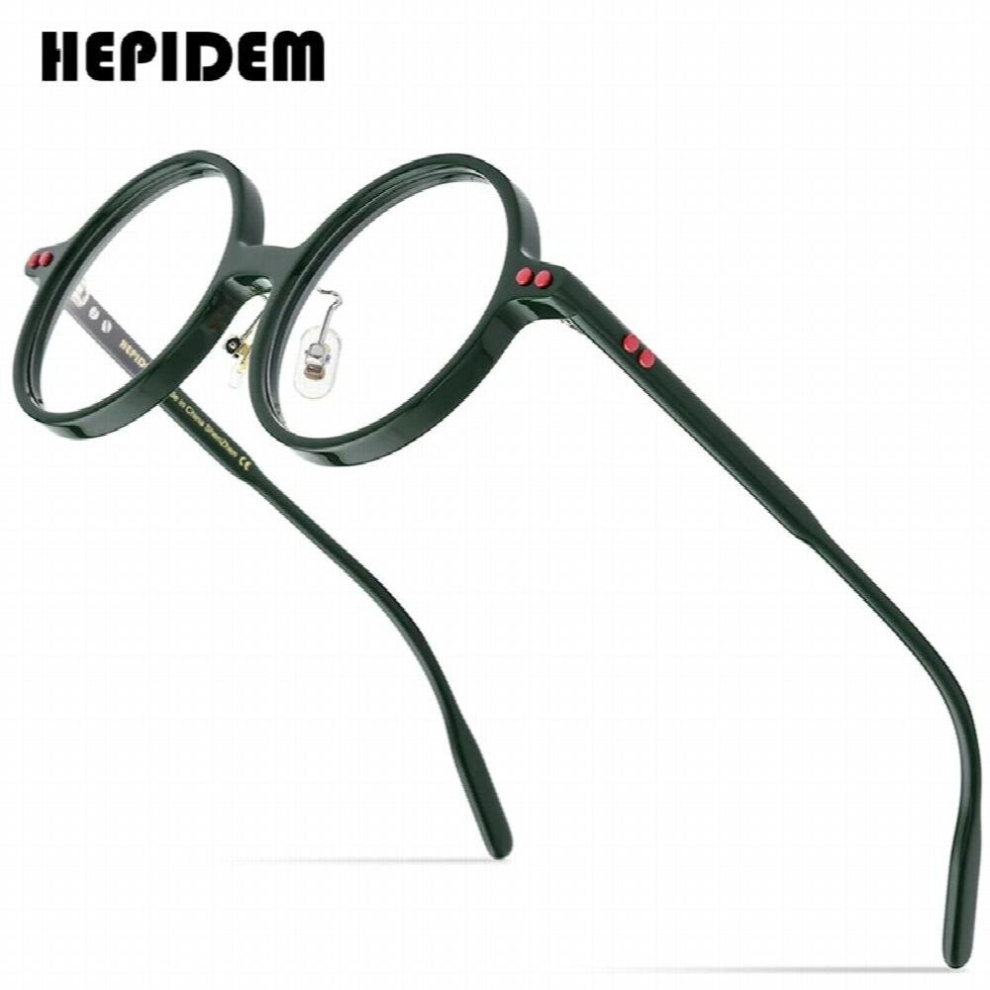 Multicoloured Acetate Optical Glasses Frame Men Retro Vintage Oversized Round Myopia Prescription Eyeglasses Spectacles Eyewear 9158