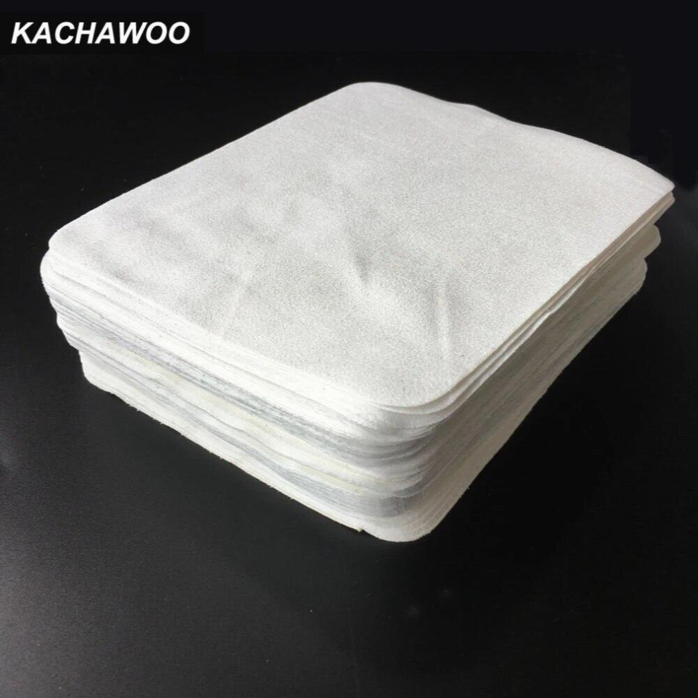 Multicoloured Kachawoo 100Pcs Sea Island Microfiber Cloth Glasses Cleaning Cloth Suede Lens Cleaning Wipes Accessories