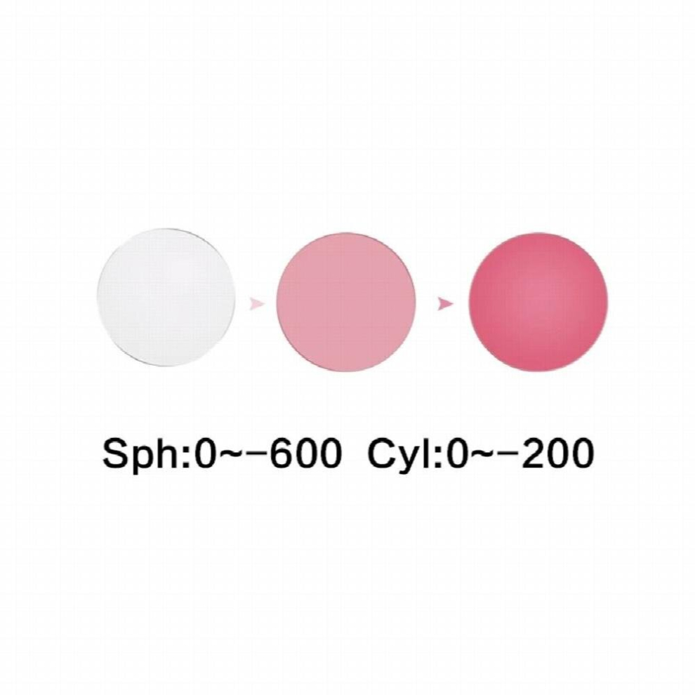 Pink,Purple,Multicoloured 1.56 Index Pink Purple Photochromic Prescription Cr-39 Resin Aspheric Glasses Lenses Myopia Sunglasses Optics Lens