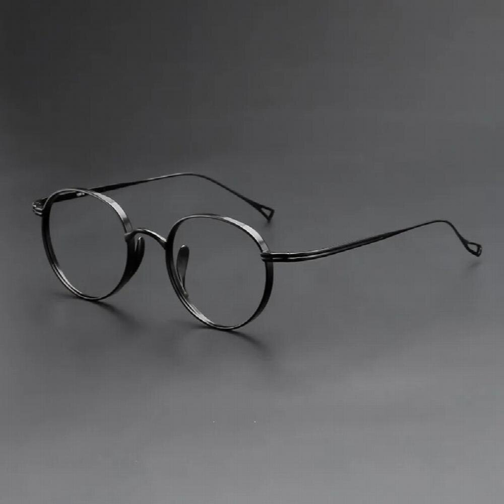 Japan Men Vintage Titanium Glasses Frame Women Oval Style Optical Myopia Eyeglasses