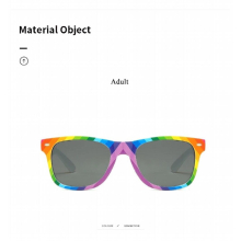 LongKeeper Kids Rainbow Sunglasses Boy Girl Baby Square Sun Glasses Parent-child Colorful Anti-UV Goggles Men Women Glass
