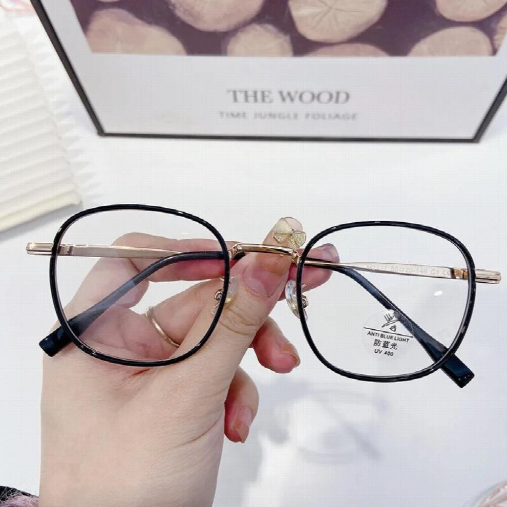 Square Transparent Glasses Eyeglasses Frames for Women Vintage Computer Eyewear Ladies Retro Metal-image-OPC-PCR6QCD-NEW