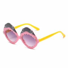 Lovely Cartoon Sunglasses for Children Shark Shape Contrast Boys Girls Baby Sun Glasses