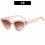 tortoiseshell sunglasses female Triangular cat eyes two glasses sunshade mirror 4