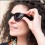 tortoiseshell sunglasses female Triangular cat eyes two glasses sunshade mirror 6
