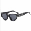 tortoiseshell sunglasses female Triangular cat eyes two glasses sunshade mirror 2