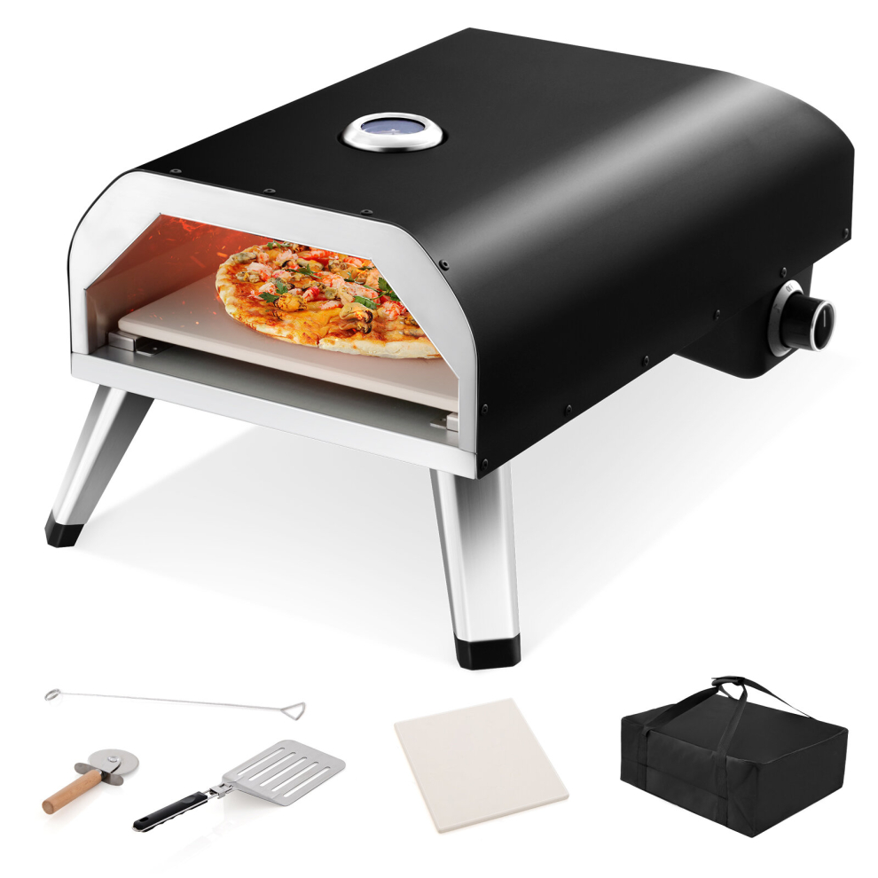 4kW Foldable Pizza Oven Stainless Steel Pizza Maker Backyard Outdoor Cooking