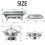 Chafing Dish Set: 2 Rectangular 8 Qt and 2 Round 6 Qt Stainless Steel Chafer for Catering 6