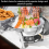 Chafing Dish Set: 2 Rectangular 8 Qt and 2 Round 6 Qt Stainless Steel Chafer for Catering 10