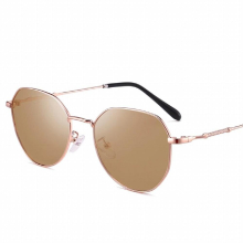 Kids Polygonal Photochromic Polarized Sunglasses Metal Sun Glasses UV400 Driving Eyewear 9639