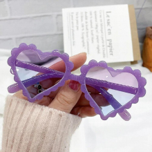 Lace Heart-shaped Childrens Sunglasses Candy PC Glasses Boys and Girls Outdoor Riding Sunshade Beach Sunglasses