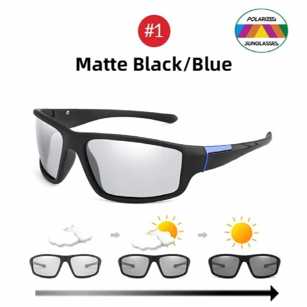 Polarized Driving Sun glasses Photochromic Sunglasses Matte Sports Goggles 100% Polarized Men Sunglasses