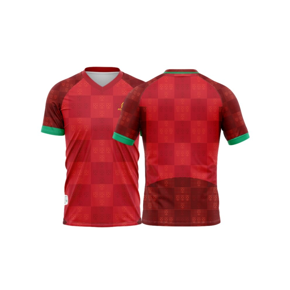 (S) World Cup Portugal Home Rugby Jersey Mens Short Sleeve polo Sweatshirt