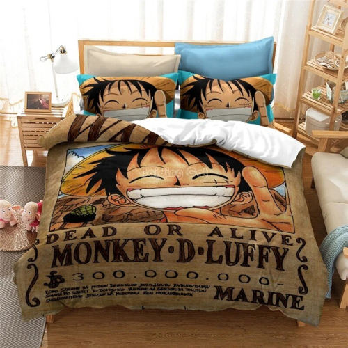 (1, Single) ONE PIECE Anime Bedding Set Juvenile Monkey D.Luffy
