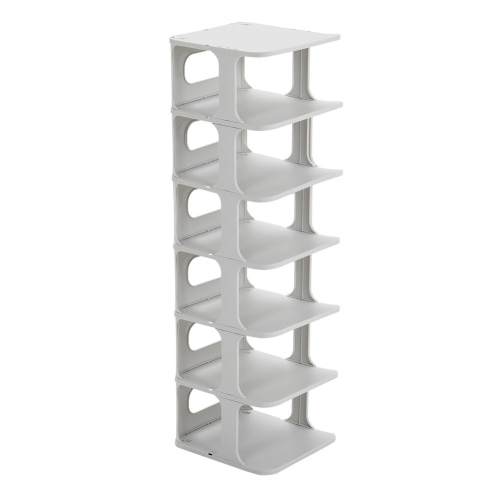 Living And Home 6-Tier Off-White Plastic Shoe Rack 2