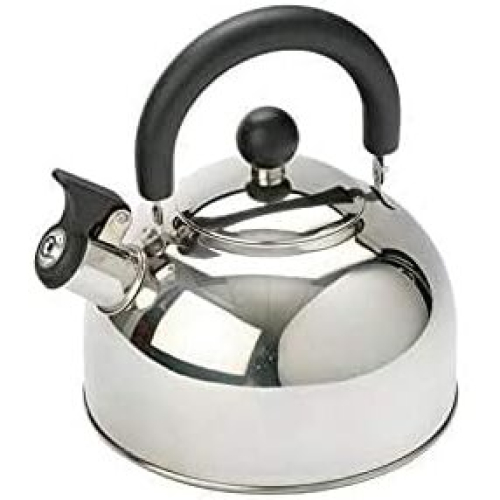 2L Stainless Steel Whistling Camping Kettle Cordless Gas Hob Teapot