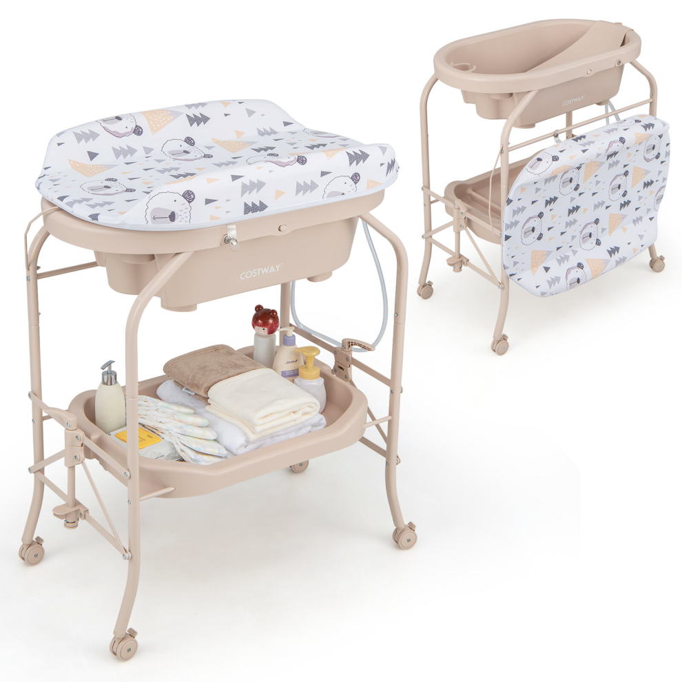 4-in-1 Baby Changing Table Infant Nursery Station Diaper Changing Station