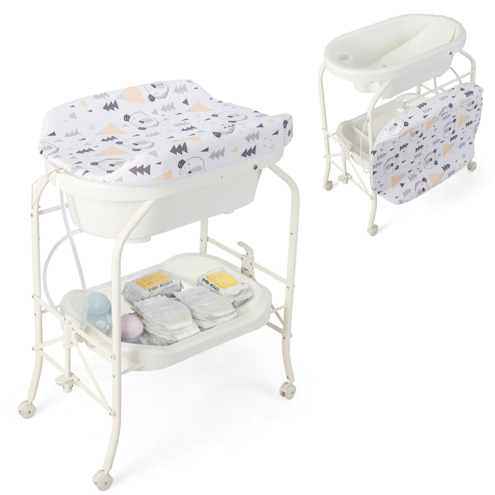 4-in-1 Baby Changing Table Infant Nursery Station Diaper Changing Station