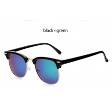 Half Metal Sunglasses Men Classic Sunglasses Reflective Mirror Sun Glasses Classic Gafas Hombre