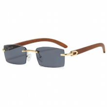 ACE square frame wood grain leg flat mirror men and women with the same frame UV400