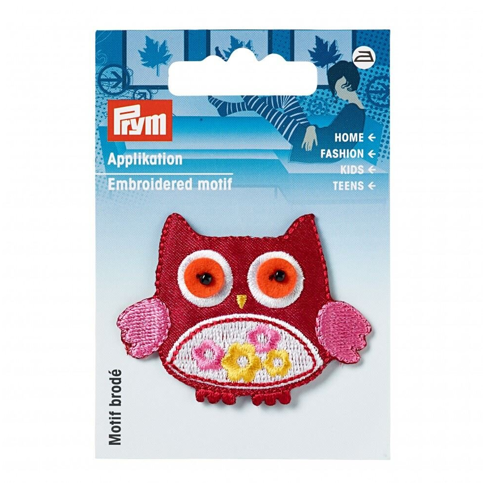 Prym Patch Motif Owl - Each Red